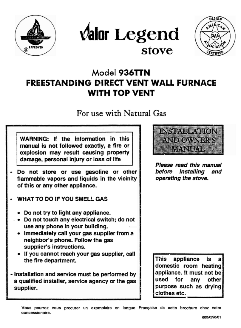 Valor 936TTN Installation and owner's manual
