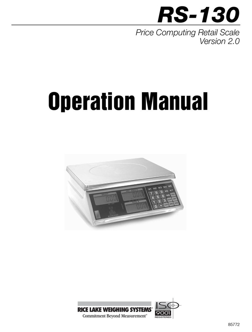 Rice Lake RS-130 Operation manual