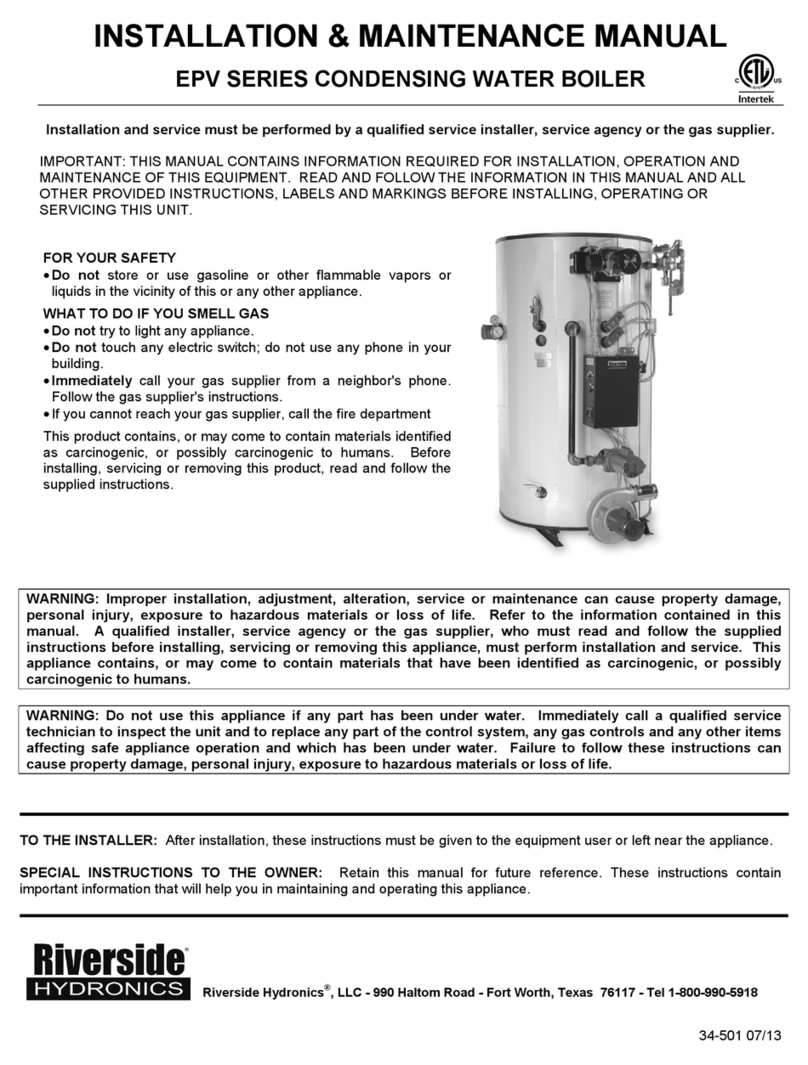 Riverside Hydronics EPV SERIES Instruction Manual