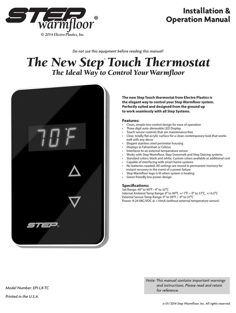 Step warmfloor EPI-LX-TC Installation & operation manual