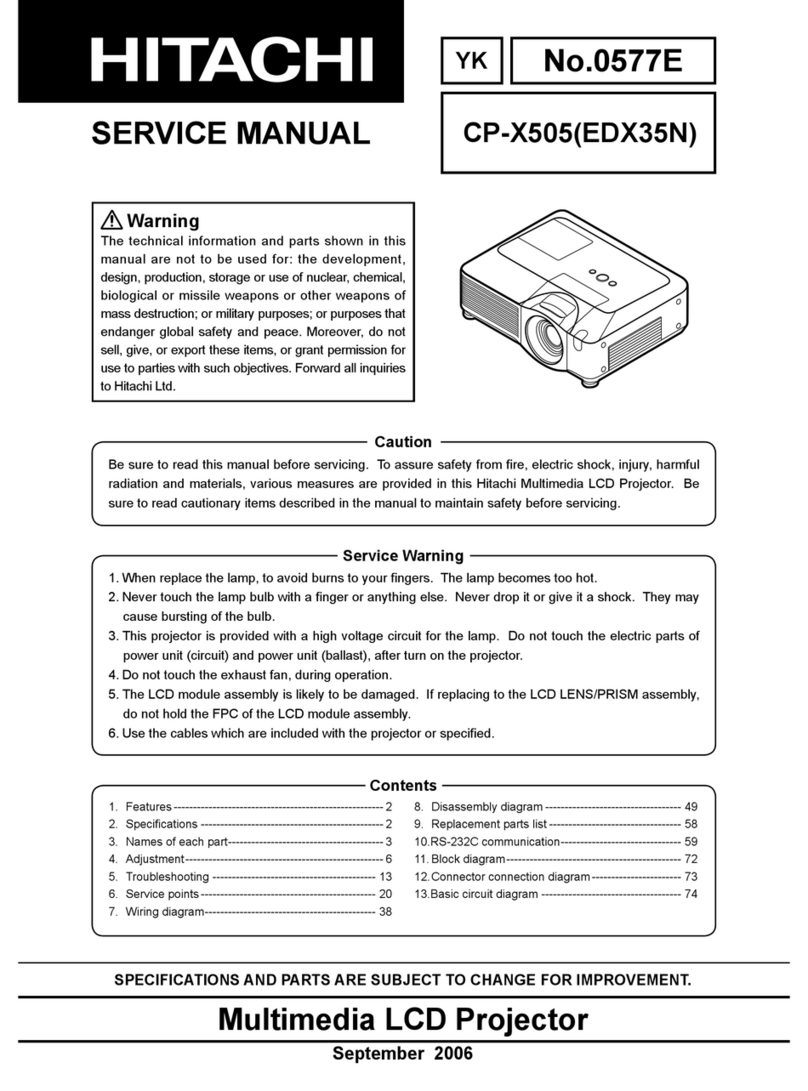 Hitachi CP-X505 series User manual