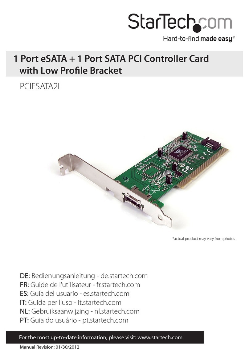 StarTech.com PCIESATA2I User manual StarTech.com PCIESATA2I User manual
