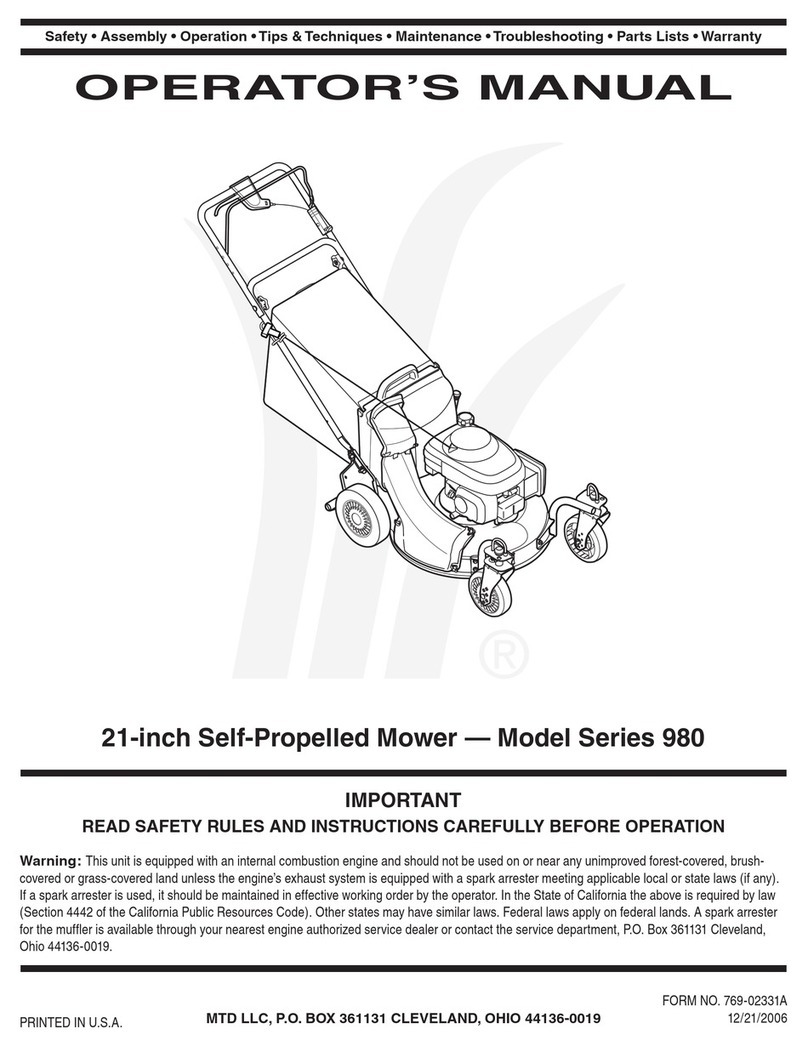 MTD 980 series User manual