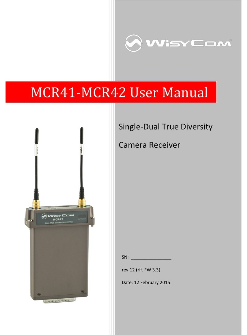 WisyCom MCR41 User manual