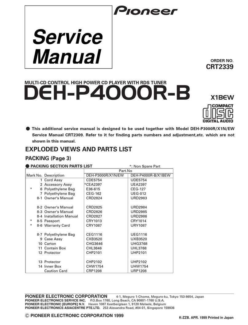 Pioneer DEH-P4000R-B User manual