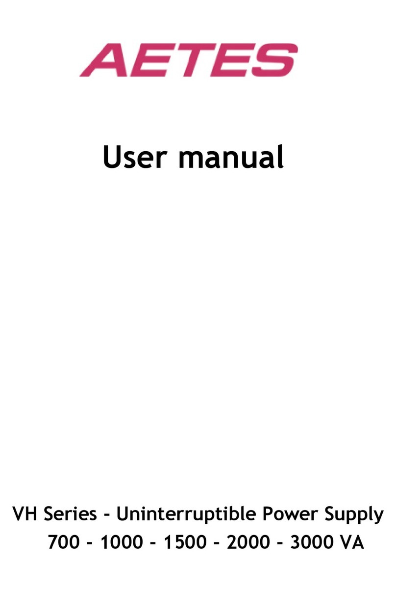 Aetes 700 VA VH Series user manual
