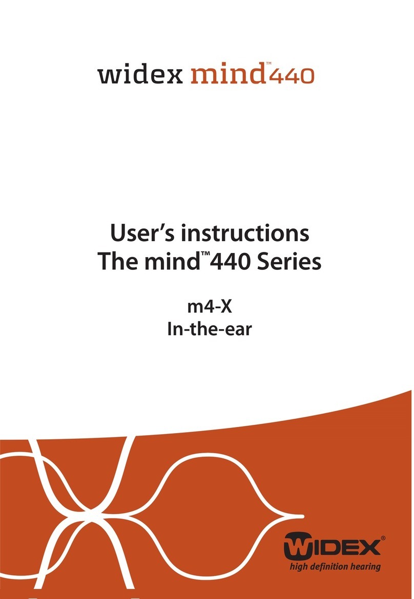 Widex mind 440 Series m4-X User manual Widex mind 440 Series m4-X User manual