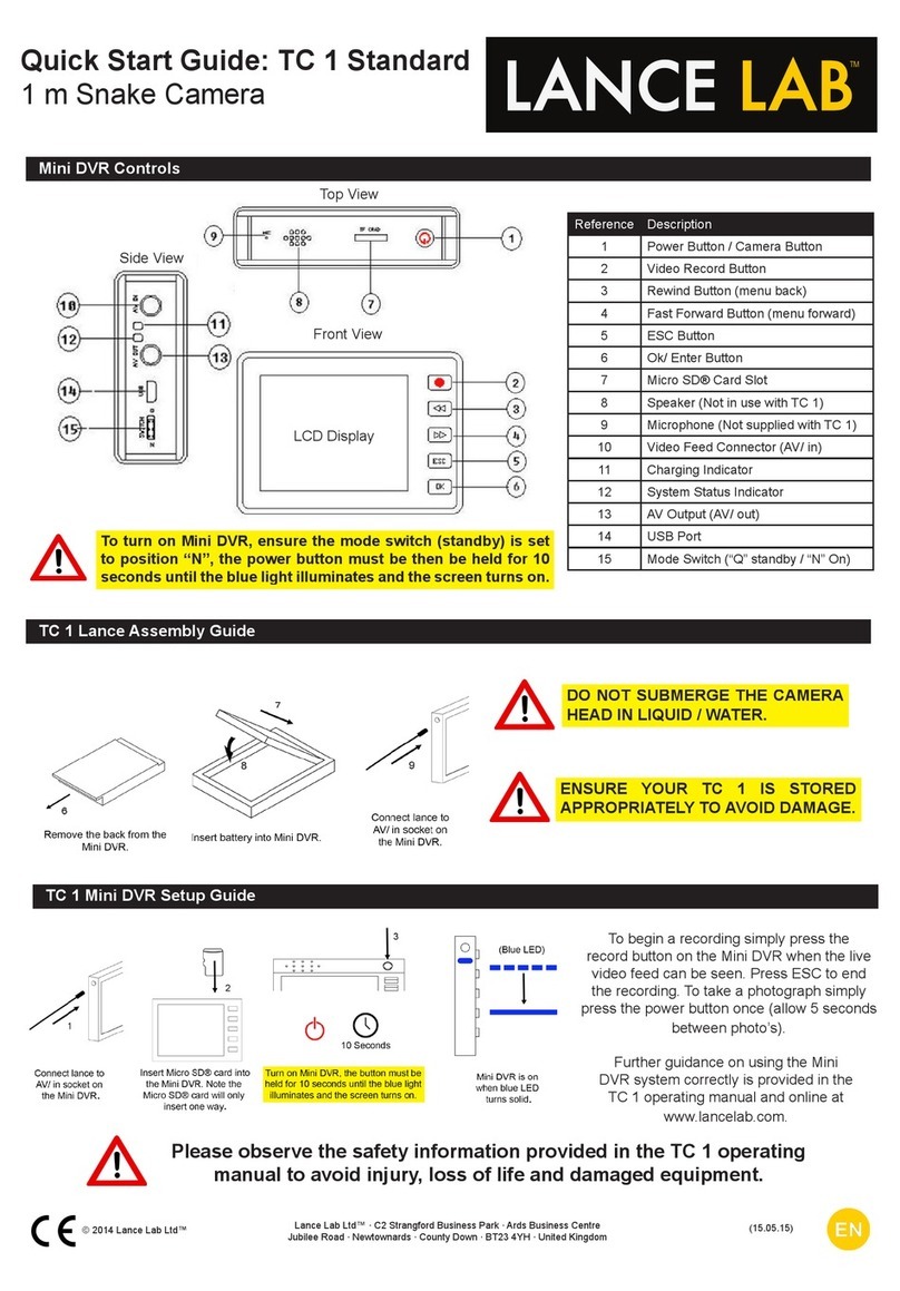 Lance Lab TC 1 Standard User manual