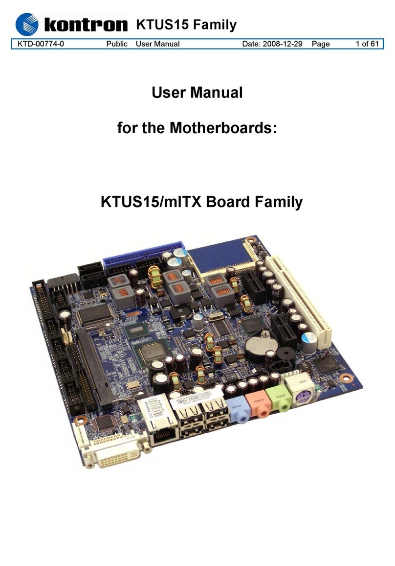 Kontron KTUS15/mITX 1.6GHz Std User manual
