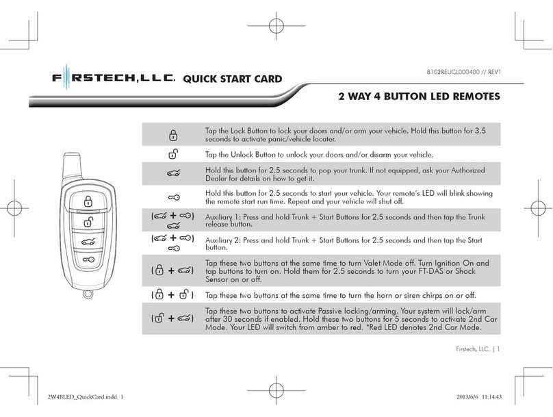Firstech, LLC. 2WG9R Quick start card