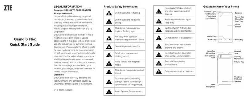 Zte GRAND S FLEX quick start guide