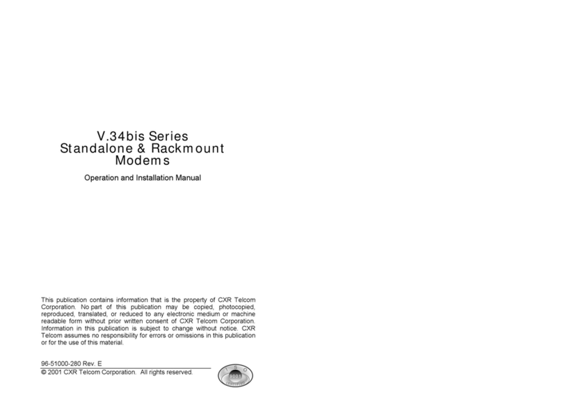 CXR V.34bis series Specification sheet