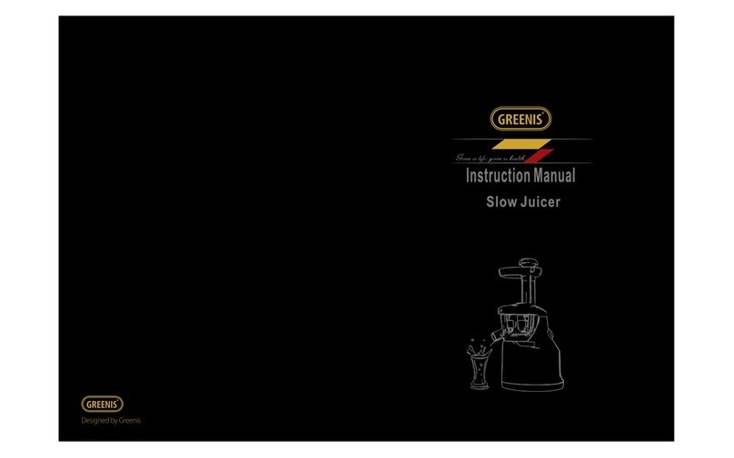 GREENIS 150W Slow Juicer instruction manual