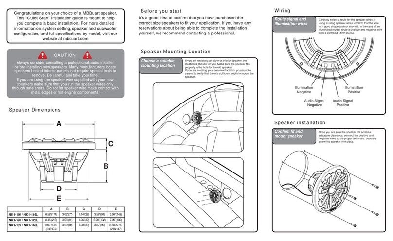 MB QUART NK1-116 Instruction Manual