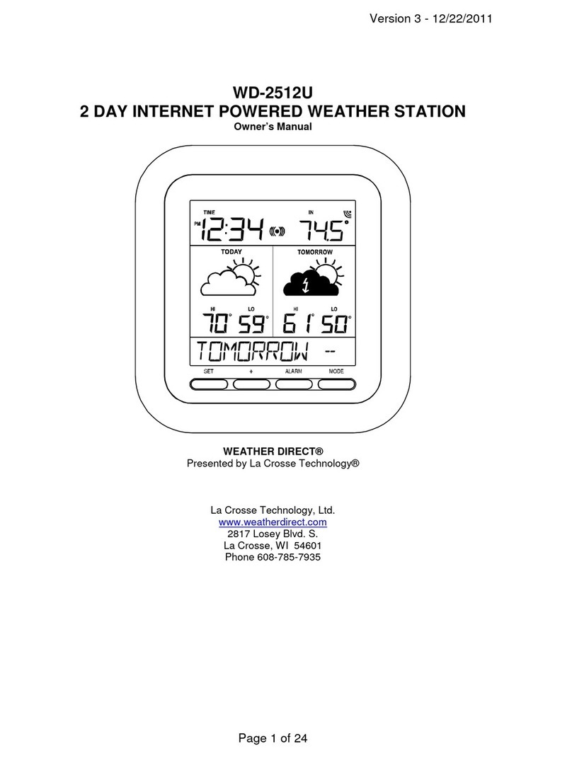 WEATHER DIRECT WD-2512U owner's manual WEATHER DIRECT WD-2512U owner's manual