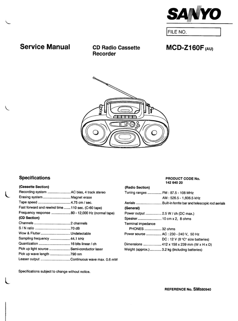 Sanyo MCD-Z160F Service manual