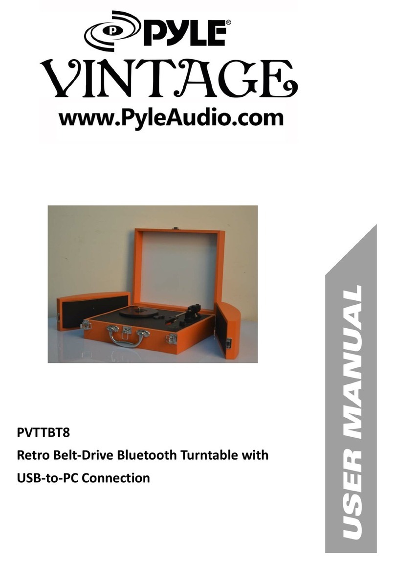 Pyle Vintage PVTTBT8 user manual