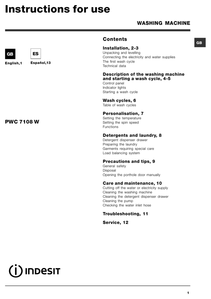 Indesit PWC 7108 W Instructions for use