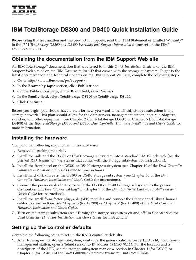 IBM TotalStorage DS300 User manual