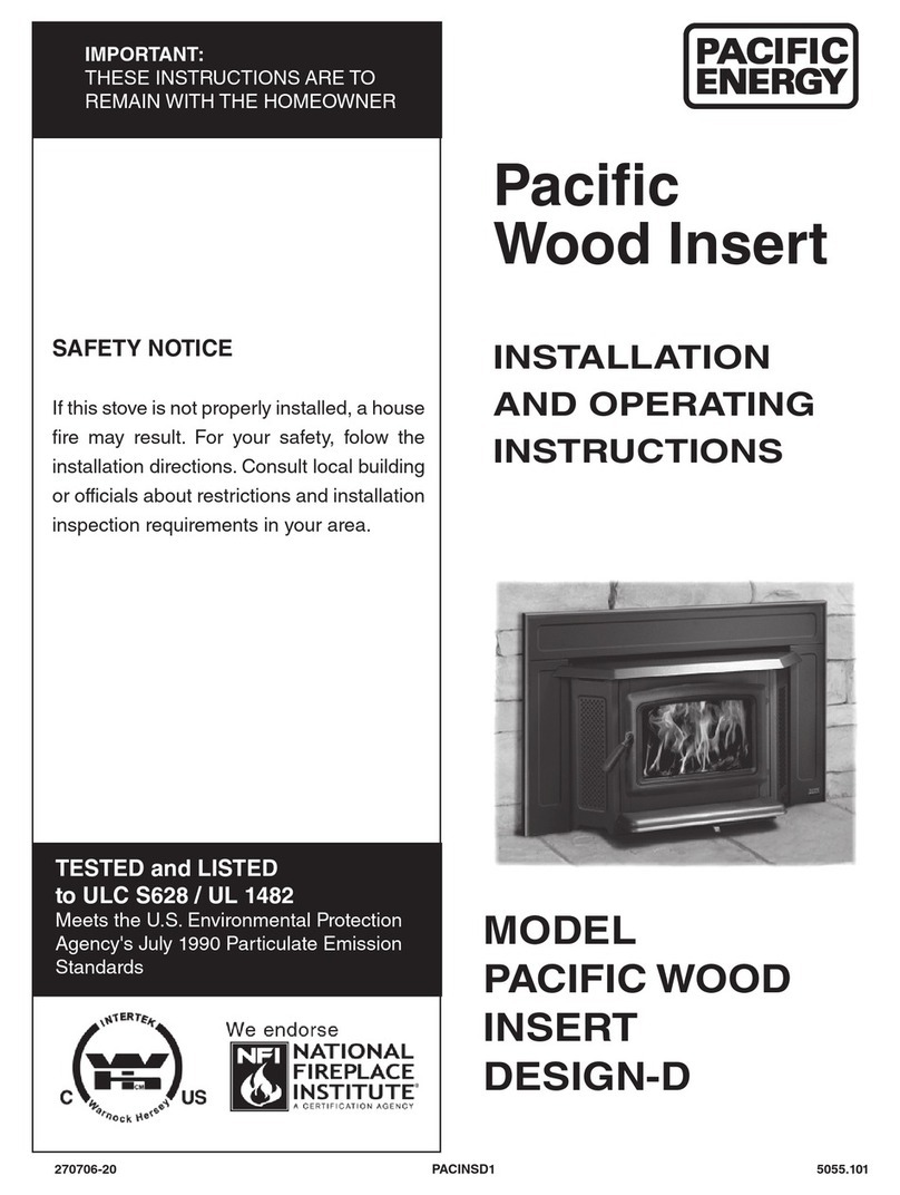 Pacific energy Wood Insert Design-D Installation and operating instructions Pacific energy Wood Insert Design-D Installation and operating instructions