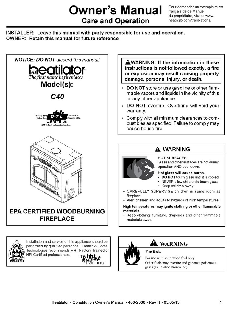 Heatiator CONSTITUTION C40 User manual