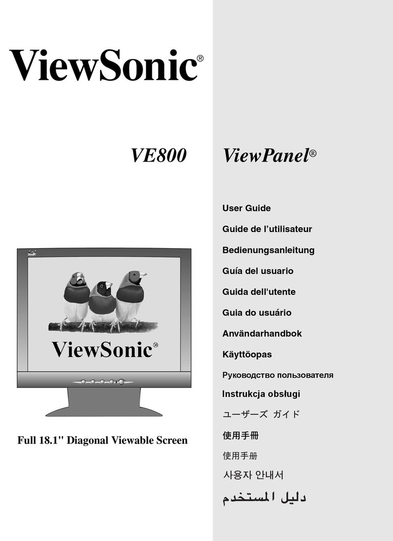 ViewSonic VE800 User manual
