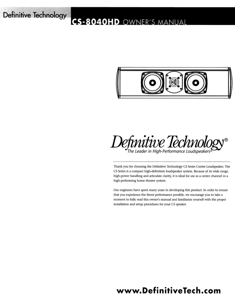 Definitive Technology CS-8040HD User manual