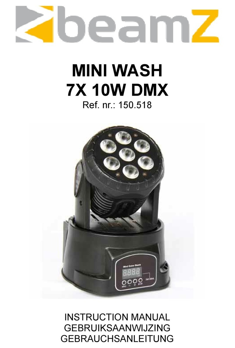 Beamz Mini Wash 7X10W DMX instruction manual