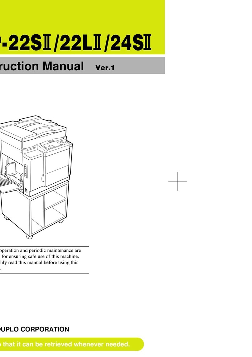 Duplo Duprinter DP-22SII User manual