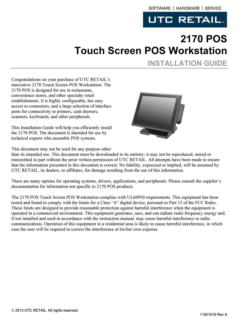 UTC RETAIL 2170 installation guide