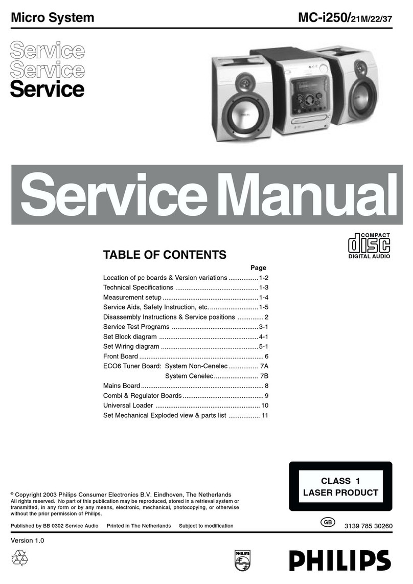 Philips MC-i250/21M/22/37 Service manual
