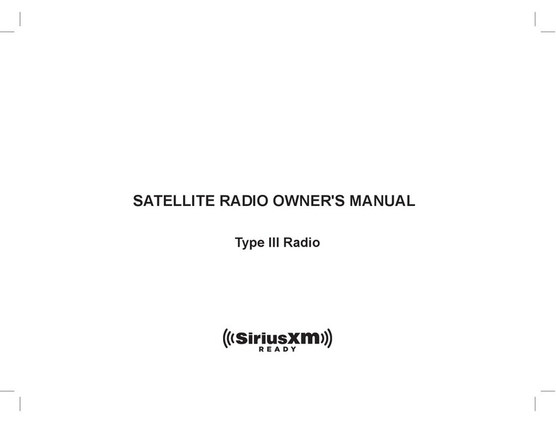 Sirius XM RAdio Type III owner's manual