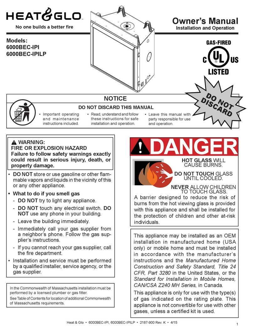 Heat & Glo 6000BEC-IPI User manual