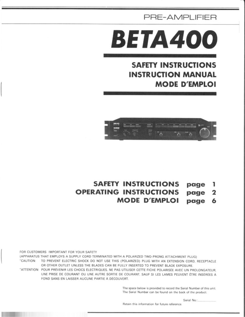 Nikko BETA400 instruction manual