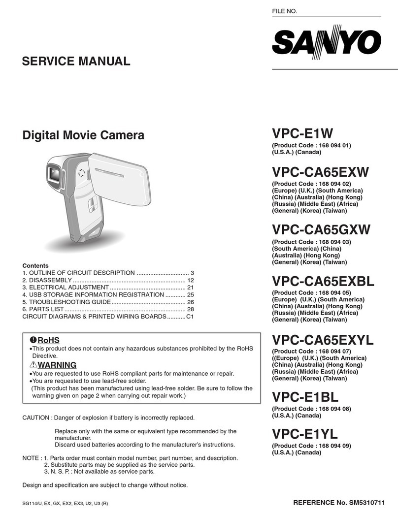 Sanyo VPC-E1W User manual
