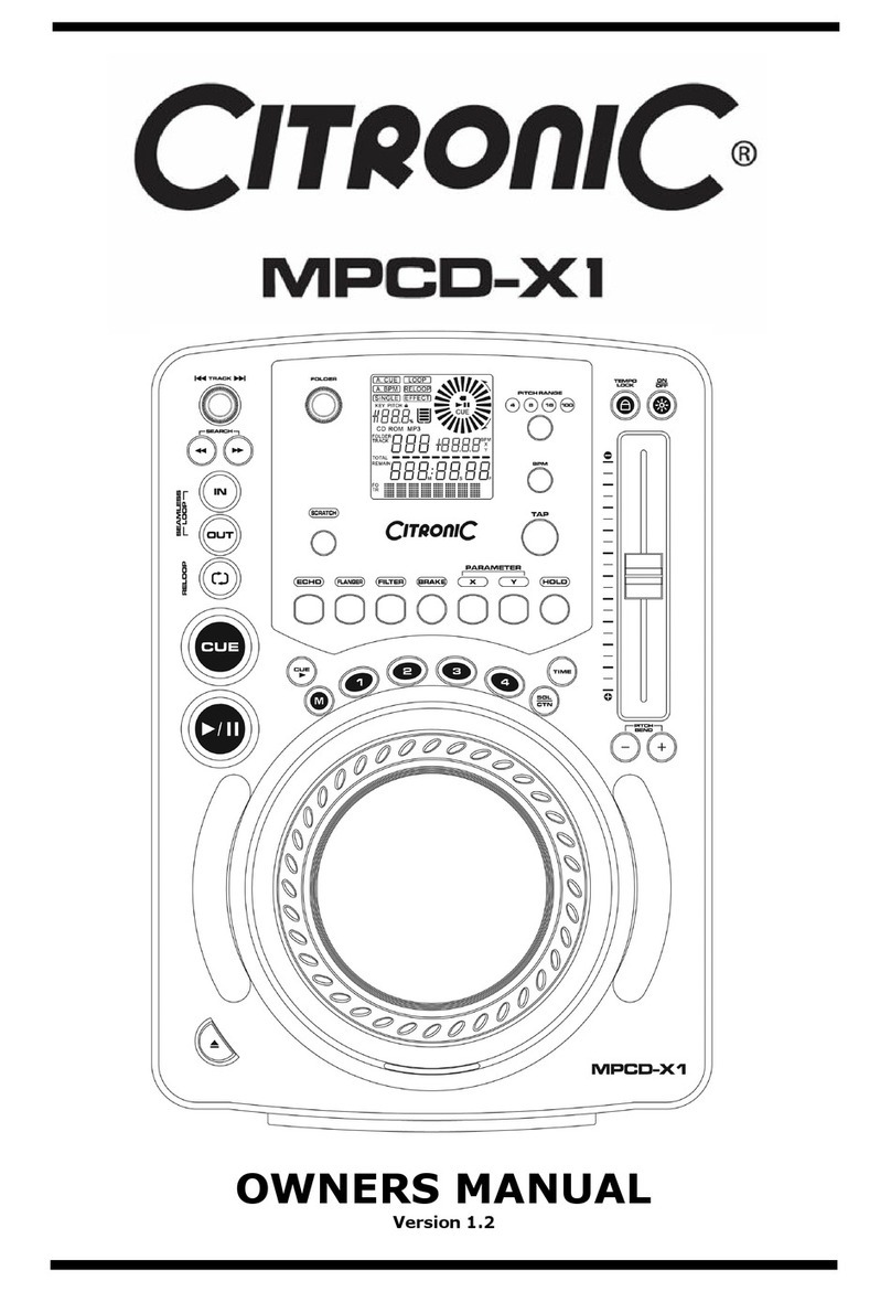 Citronic MPCD-X1 owner's manual