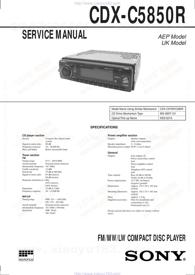 Sony CDX-C5850R Service manual