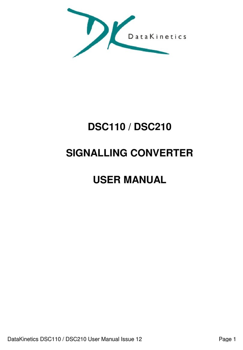 DataKinetics DSC110 user manual