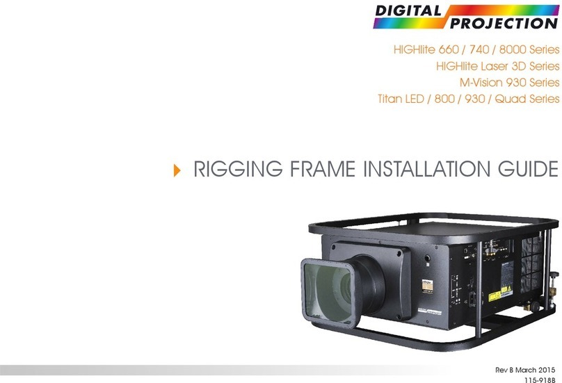 Digital Projection RIGGING FRAME installation guide