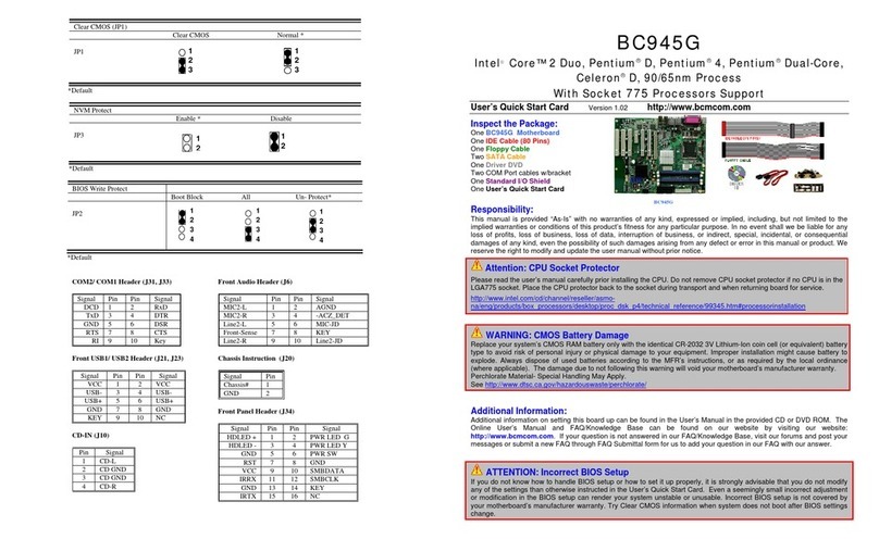 BCM BC945G User manual