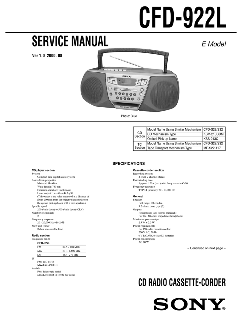 Sony CFD-922L User manual