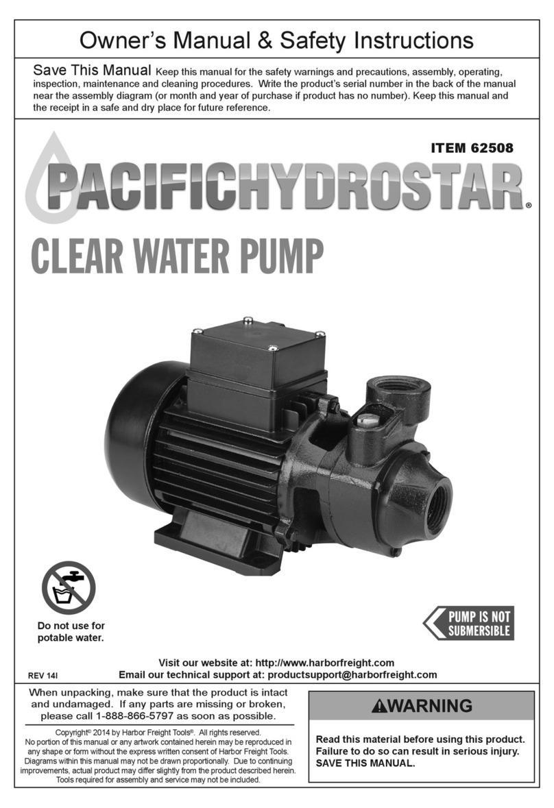 Harbor Freight Tools PacificHydroStar Owner's manual & safety instructions