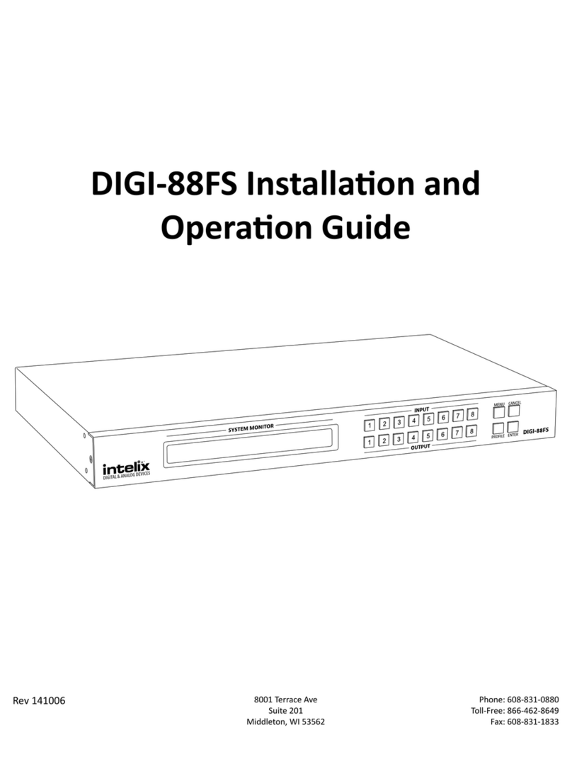 Intelix DIGI-88FS Operating instructions