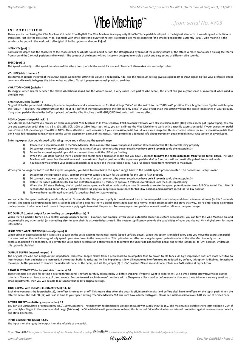 DryBell Vide Machine user manual