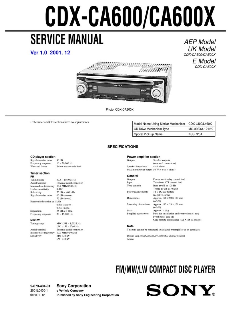 Sony CDX-CA600 User manual