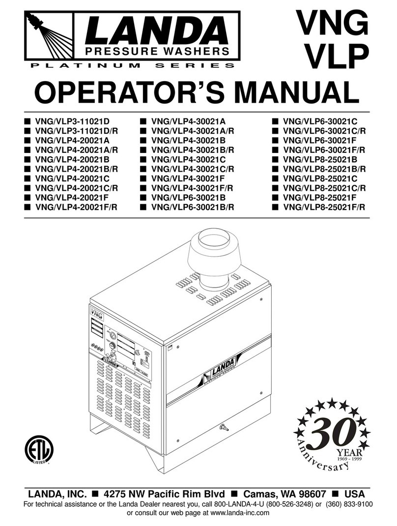 Landa VNG/VLP3-11021D Operator's manual