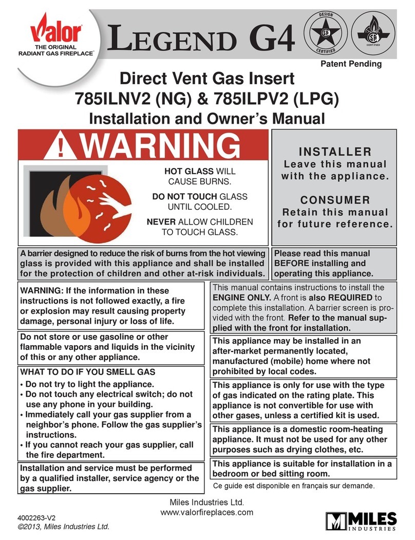 Valor 785ILNV2 Installation instructions