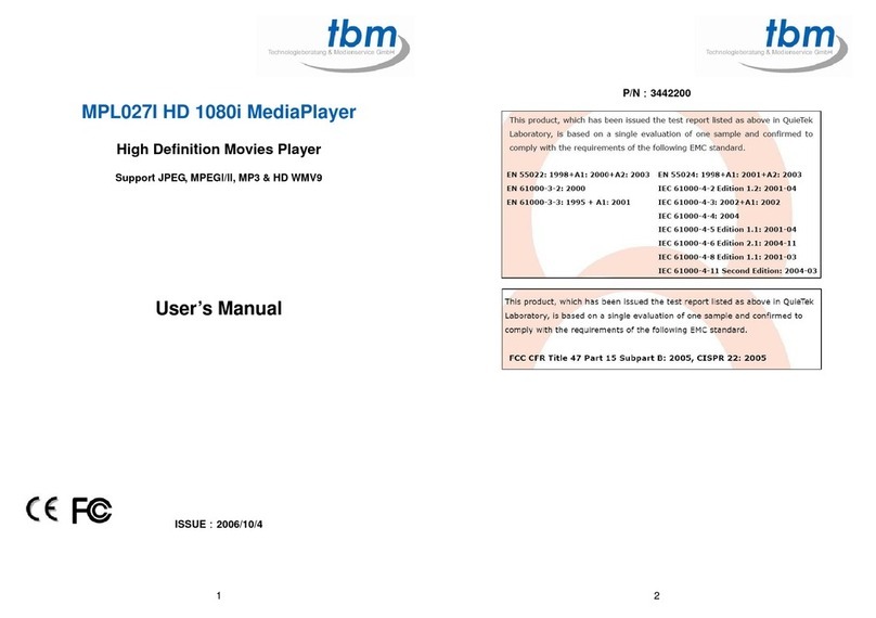 TBM MPL027I user guide