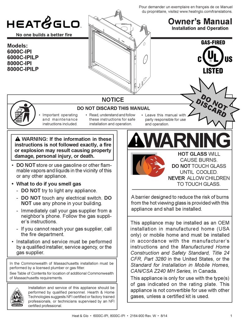 Heat & Glo 6000C-IPI User manual