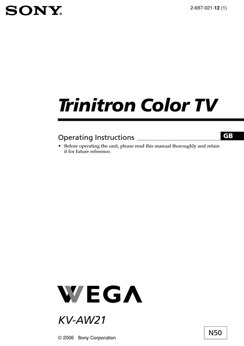 Sony Trinitron WEGA KV-AW21 User manual